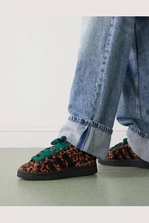 adidas Zapatillas de deporte negras con estampado de leopardo Campus 00