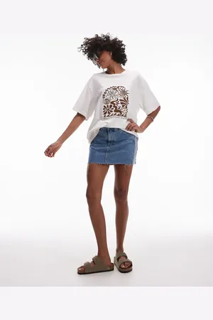 Rhythm Camiseta blanca extragrande con estampado "Bloom Studio" de