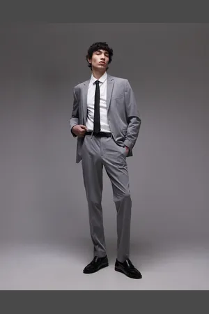 MANGO Pantalones grises de corte sartorial de (parte de un conjunto)