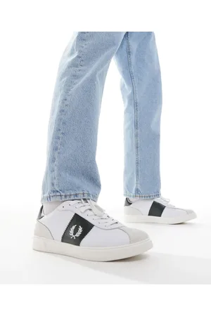 Fred Perry Zapatillas de deporte blancas de cuero y ante B4 de