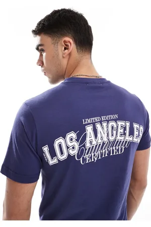 Another Influence Camiseta con estampado de texto "LA" de