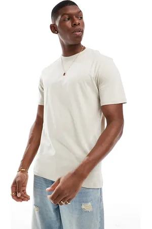 Only & Sons Camiseta beis de corte slim de -Neutro