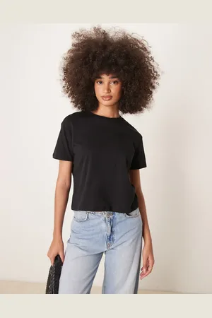 New Look Camiseta negra de corte cuadrado de