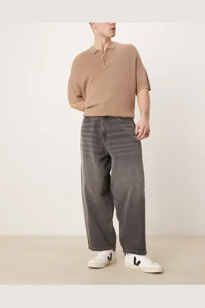 ASOS Vaqueros negro lavado holgados y extragrandes de
