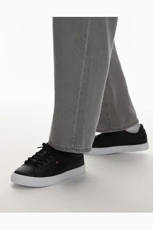 Tommy Hilfiger Zapatillas de deporte negras de cuero Court Icon de