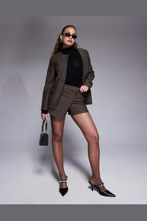 River Island Falda cruzada asimétrica de