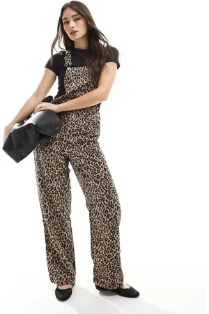 ONLY Peto con estampado de leopardo de pana de