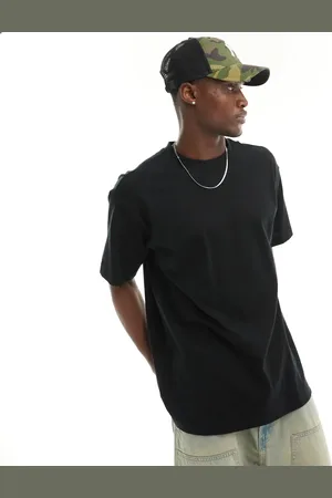 Cotton On Camiseta negra lisa de corte cuadrado de Cotton On