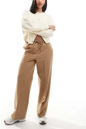 ASOS Pantalones de sastre color sin cierres de -Beis neutro