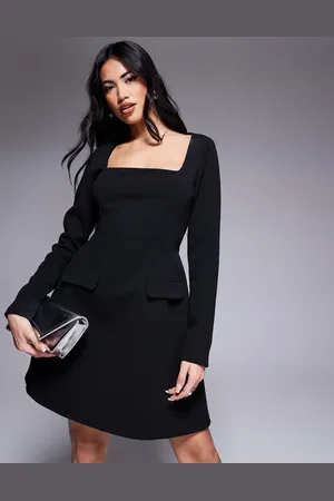 River Island Vestido corto de manga larga de