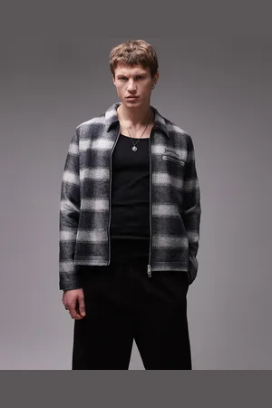 AllSaints Chaqueta a cuadros blancos y negros con cremallera Ellis de -Multicolor