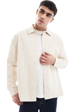 River Island Camisa color holgada con acabado sobretintado de -Blanco