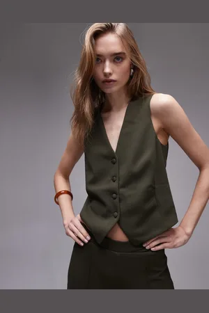 MANGO Chaleco de traje de (parte de un conjunto)-Verde
