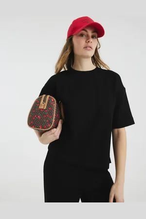 River Island Camiseta negra de corte cuadrado depurado de