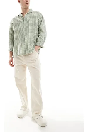 JACK & JONES Vaqueros color crudo holgados de estilo carpintero Alex de -Blanco