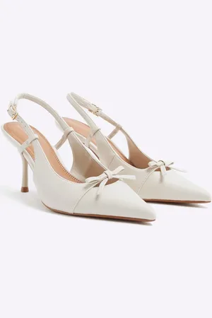 River Island Zapatos de salón color destalonados de -Blanco