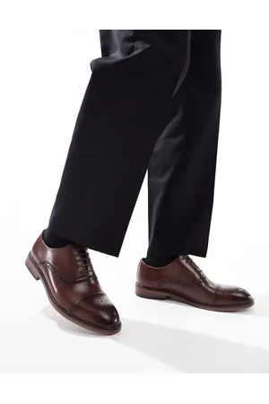 Schuh Zapatos Oxford marrones con cordones de cuero Raven de -Marrón
