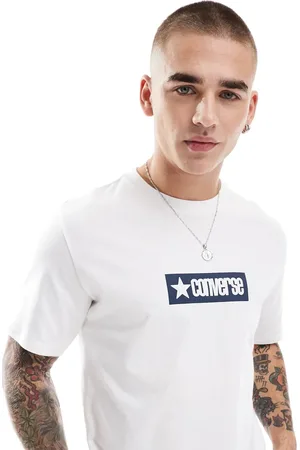 Converse Camiseta blanca con logo mediano de