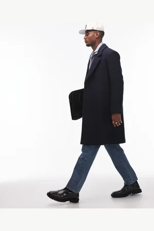 Topman Abrigo holgado con botonadura simple de