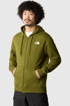 The North Face Sudadera verde con capucha Open Gate FZ de
