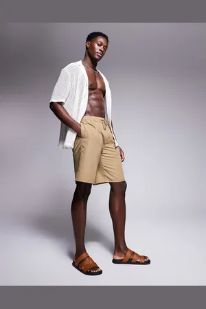 ASOS Shorts de baño largos beis de -Neutro