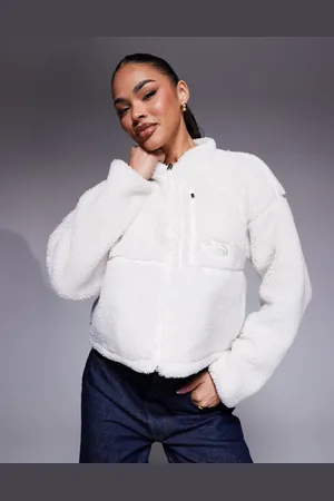 The North Face Chaqueta polar blanco hueso con cremallera de borreguito Extreme Pile de
