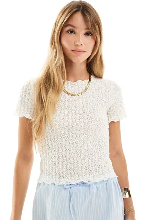 AWARE Camiseta blanca con diseño encogido y acabado texturizado de -Blanco