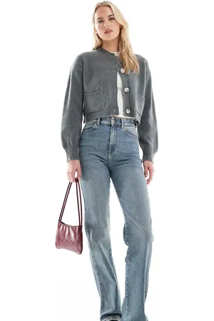 Dr Denim Vaqueros azul medio envejecido deslucido de pernera recta Moxy de