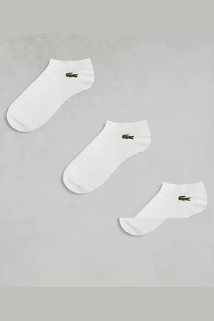 Lacoste Pack de 3 pares de calcetines de deporte blancos de