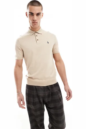 Ralph Lauren Polo color tostado jaspeado con logo distintivo de punto de algodón texturizado de -Marrón