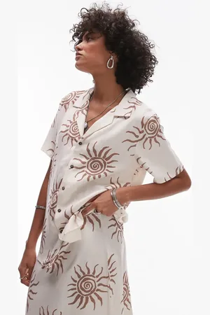 Rhythm Camisa playera blanca y marrón de manga corta Seafarer de (parte de un conjunto)