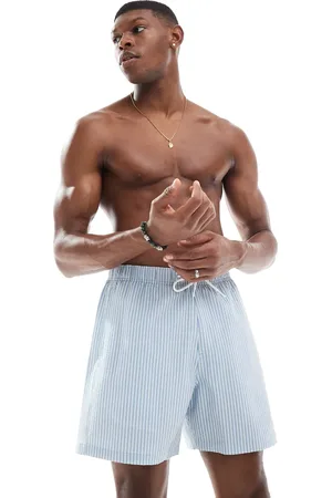 Hollister Shorts de baño de 6" cortos azules de sirsaca de
