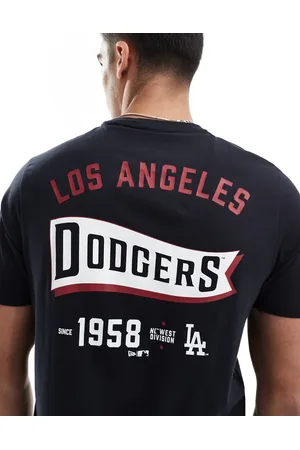 New Era Camiseta negra con estampado gráfico en la espalda de los LA Dodgers de -Azul marino