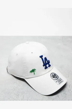 47 Brand Gorra blanca con bordado en contraste de los LA Dodgers Clean Up de