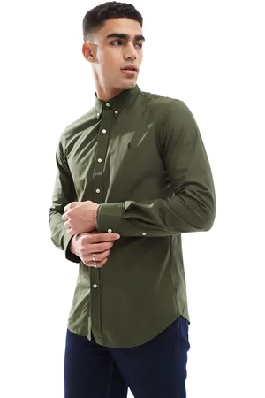 Ralph Lauren Camisa de corte slim con logo de popelina elástica Icon de