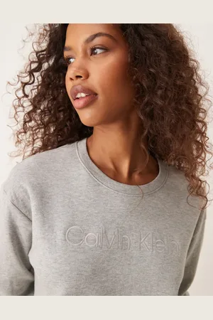 Calvin Klein Sudadera holgada con logo y cuello redondo Modern Terry de