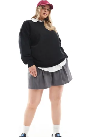 ASOS Sudadera negra extragrande de Curve