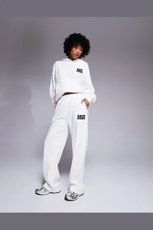 Kaiia Joggers color y negros de pernera ancha Studio de (parte de un conjunto)-Blanco