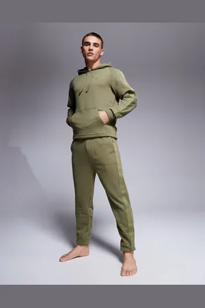 HUGO BOSS Joggers verde oscuro con logo a tono de HUGO Bodywear (parte de un conjunto)