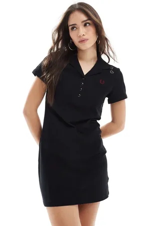 Fred Perry Vestido con detalle de bolsillo de piqué de x Amy Winehouse