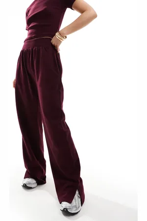 Kaiia Joggers de pernera ancha de (parte de un conjunto)-Rojo