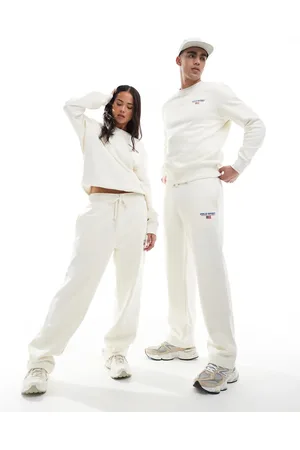 Ralph Lauren Joggers color unisex de pernera recta con logo pequeño de la colección cápsula Sport de (parte de un conjunto)-Blanco
