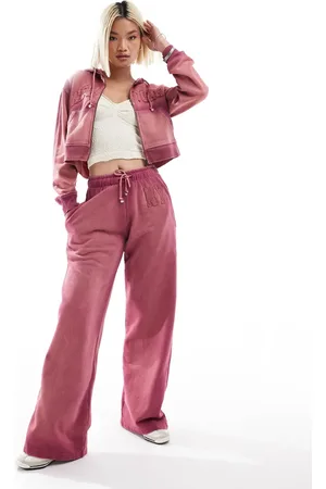 Daisy Street Joggers rosa degradado de pernera ancha con logo "New York" de (parte de un conjunto)