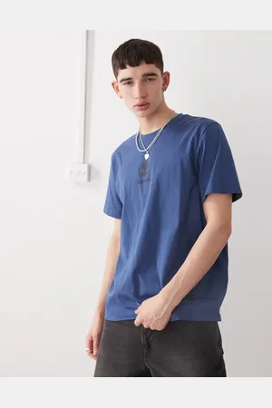 Timberland Camiseta azul marino con parche del logo en el centro de
