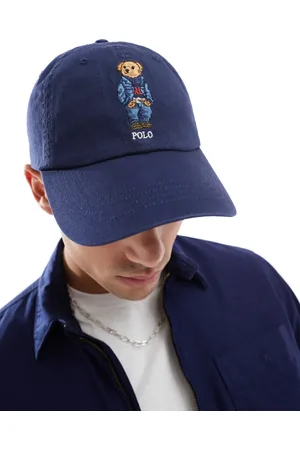 Ralph Lauren Gorra de béisbol con logo de oso de sarga de