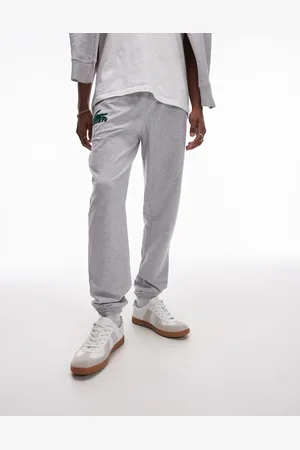 Lacoste Pantalones de chándal grises de estar por casa de