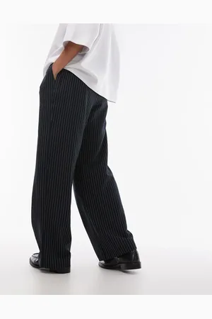 Topshop Joggers con raya diplomática y pespuntes en contraste de