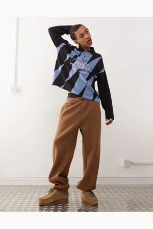 Weekday Joggers marrones de tejido efecto neopreno Simon de (parte de un conjunto)