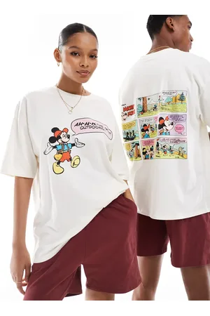 ASOS Pijama color crema con estampado de acampanada de Mickey Mouse de Disney de -Blanco