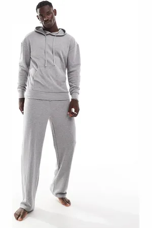 Loungeable Joggers grises de estar por casa de punto gofrado de